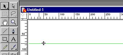1. Click inside the horizontal page ruler and drag down to generate a guide (Figure 2-