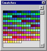Choose Web 216 from the Swatches pop-up menu (Figure 2-5). 3. Click on the expand button to see all the available colors in this palette (Figure 2-6).