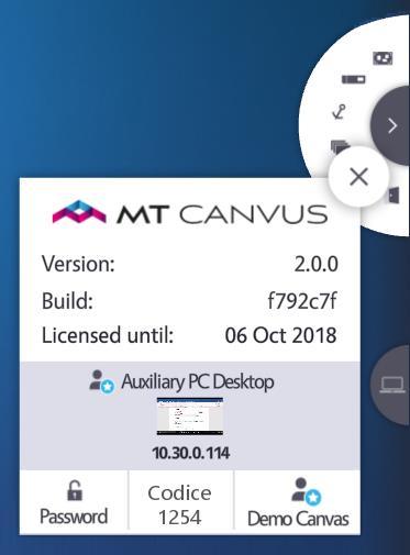 MT CANVUS 2.0 USER MANUAL 48 6 SYSTEM MENU 6.5 About Tap the About button to see the MT Canvus version, build number, and the license expiry date.