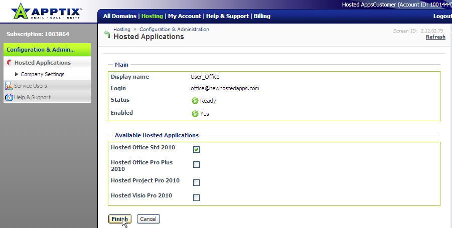 Hosted Applications Admin Guide / Control Panel Access and Settings Page 14 of 32 4.