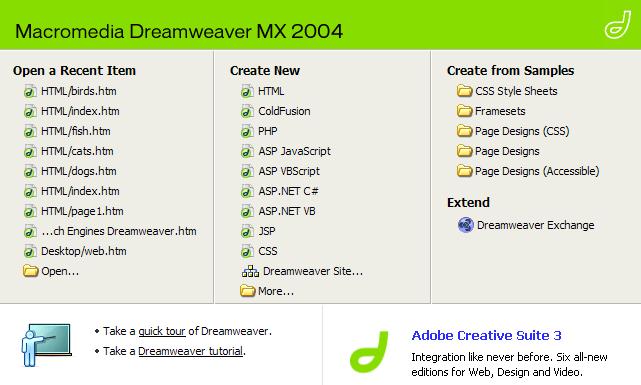 Things to do and know before we start 1. Open Dreamweaver 2.