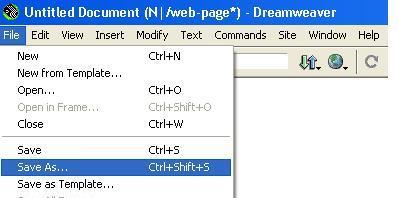 How to Save your Web Pages This is how you save your file as a Web-Page 1. Click File Save As 2.