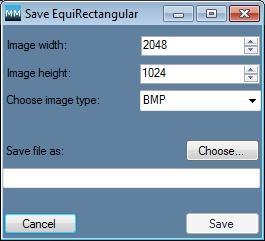 25- Equirectangular image button Movie Maker will instantly generate a panorama from the current recording position in the main screen: Fig.