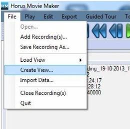 7.5 Create a setup from the.pto file Select the Create View option in the File menu of the Movie Maker: Fig.