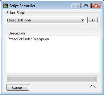 8.2 Insert a script Custom made Horus scripts can be inserted using the Scripts function in the Tools menu: Fig.