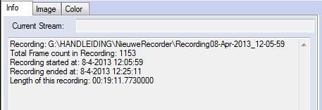 3.4 Recording properties screen Left of the main screen the recording properties are shown: Fig.