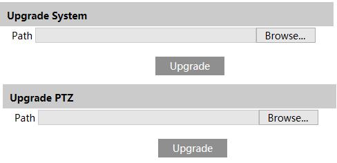 1. Click Browse button to select the save path of the upgrade file 2. Click Upgrade button to start upgrading the application program. 3.