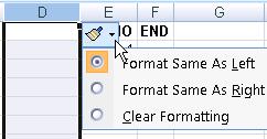 Both should be highlighted You should see this: On the Home tab, find the Editing group and click on the Fill button, then select Right to copy the formula over Let s look at copying formulas