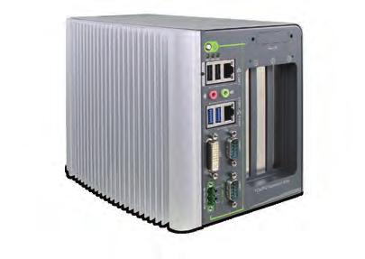 Rugged Embedded Nuvo-2400 Series Nuvo-2400 Series Intel Celeron Bay Trail fanless Shoebox IPC with Dual Display Output, dual GbE and triple PCI/PCIe slots (HDD, WDT, UID, PWR) Aux.