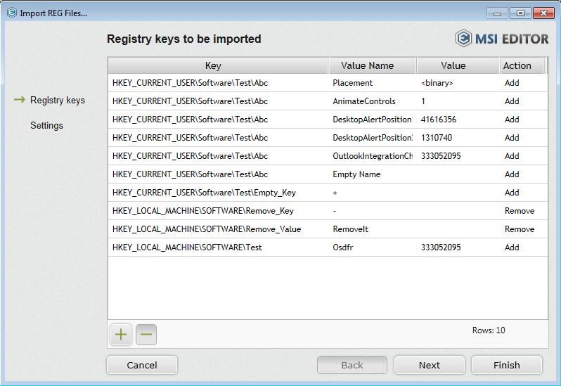 Extended registry import This release introduces the new wizard-style UI and a more advanced logic of