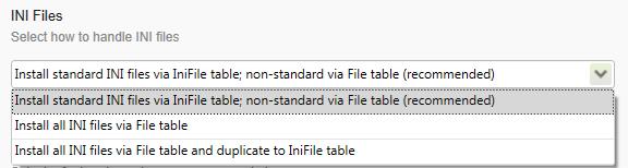 Improvements Improved INI files import MSI Editor detects INI files and allows to select in what way these INI files will be handled. The feature now provides three options:.