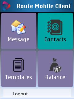 Manage contacts Manage Contact: Click toolbar menu to manage groups and contacts.