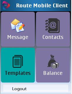 Templates User can create new template so as to add in message field while sending message.