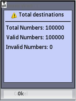 if invalid destinations found, application prompt user, for count of valid and invalid