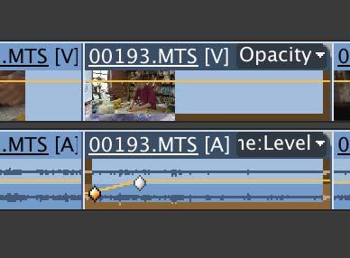 camera can capture (i.e. -60) Audio track in Timeline Panel - Expand Audio Track to see waveform (hight of waveform shows volume) - Yellow line on audio clip is a visual indication of the Adjusting