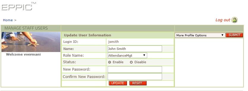 10.4 Update Staff User Login Screen Allows provider to update the login information for a staff user associated with the provider s User Name.