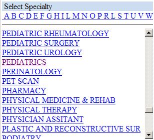 (5.1) Under Select Specialty section, please select the specialty of the provider. (5.2) Then choose a provider from the list in the middle column. Dr. A Dr. A s Address Dr.