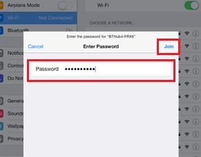 Turn on Wi- Fi Step 3: Select your home network.
