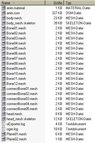Ogre XML exported files (1) each object exported as a separate *.