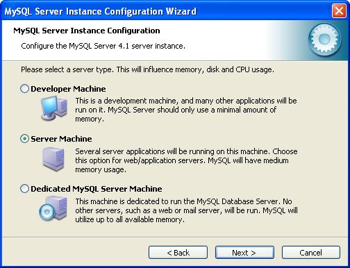 Portfolio SQL Connect 11 10. Choose the Server Machine option and click Next. 11. Choose the database usage type that best describes your installation.