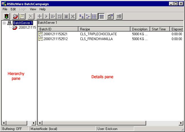 RSBIZWARE BATCHCAMPAIGN USER S GUIDE RSBizWare BatchCampaign User Interface When RSBizWare BatchCampaign starts up, it has a user interface similar to Windows Explorer.