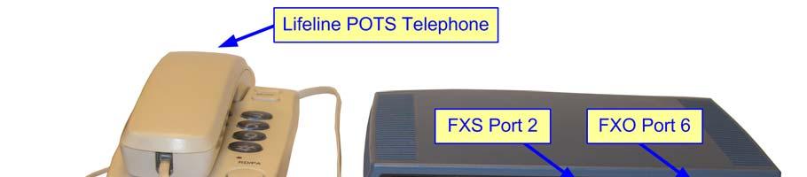 MediaPack Series To cable the combined MP-11x FXS/FXO Lifeline: 1. Connect a fax machine, modem, or phone to each of the FXS ports. 2. Connect an analog PSTN line to each of the FXO ports.