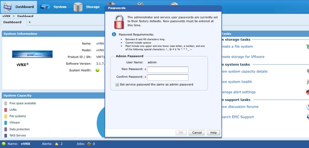 When the administrator logs in with the default password, he/she will be required to enter a new password (Figure 17).