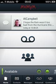 About the interface Incoming voicemail messages are also displayed on the Home screen.