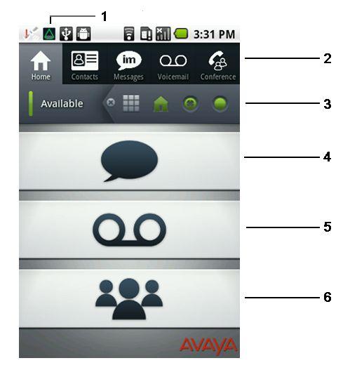 About the one-x Mobile Preferred for IP Office About the interface The following sections describe the icons, menus, and controls available on the one-x Mobile application.