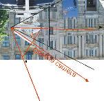 system starts at an angle looking down to the street. Figure 9: Oblique and horizontal camera integration in the mobile system (left), image taken by oblique camera (right) 3.
