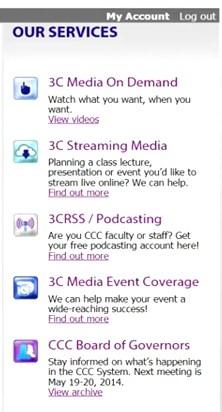 How to Use 3C Media Solutions 3C Media Solutions provides many services available for your use.