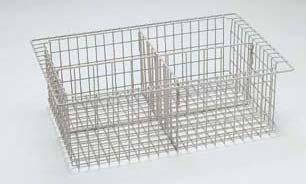 Wire baskets with partitions RIL RIL RIL RIL RIL All mesh sizes are taken from the bottom of the wire baskets -0 Wire basket 00 x x 0mm (¾ x x ) with opening on the front edge.
