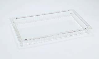 (0-67) PMMA 0-607 Tray for use with partitions x x 0mm x x Partitions mm ( ) max.