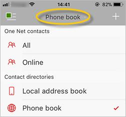 Open your list of phone books by selecting the top centre of the contacts window. 3. Select the person you want to call. 4.