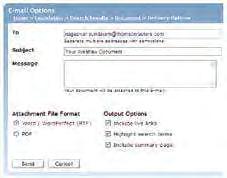 Choose either PDF or Word RTF (rich text format) Select your preferred output op on(s). Click Submit.