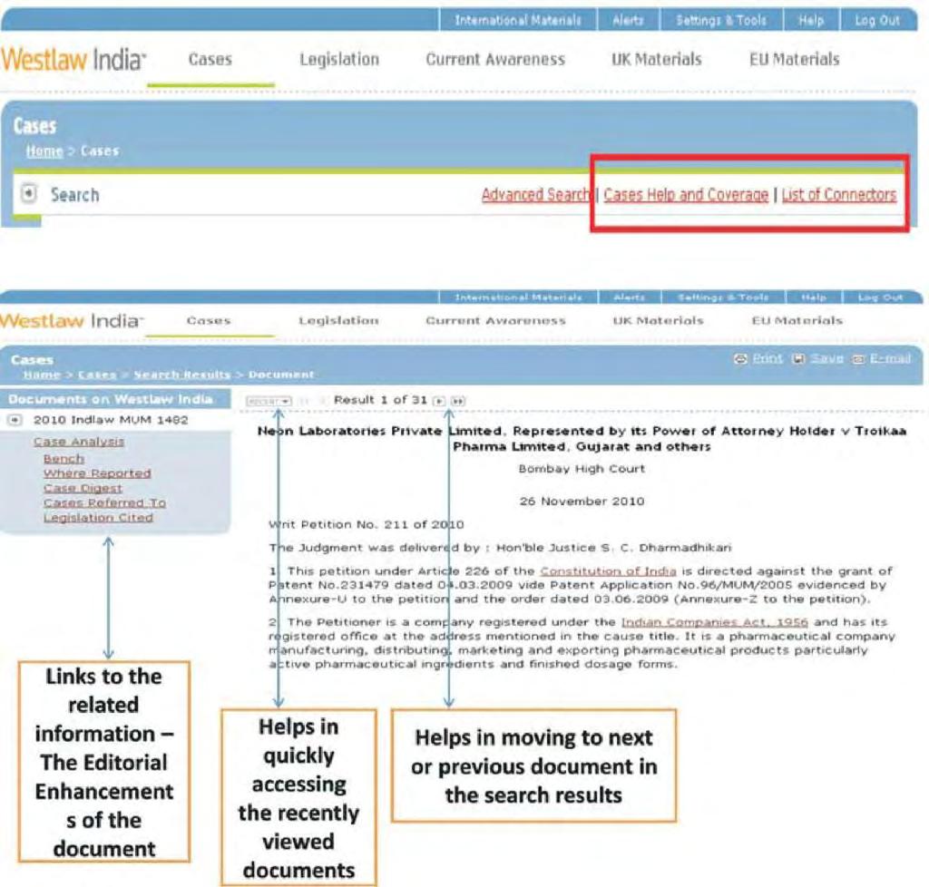 User Tips You will no ce that each and every tab has the following op ons: Help and Coverage: This gives you various ps on how to search on the par cular tab and also displays the coverage in westlaw