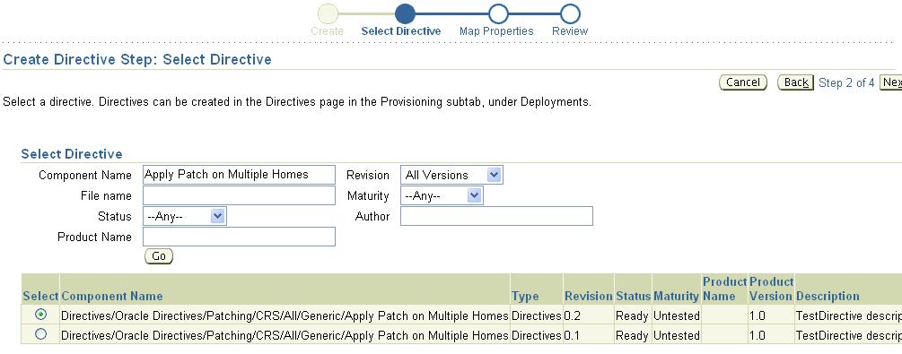 Homes directive. Pick up the version 0.2 of the directive, which is the version of the edited copy of the standard sample directive.