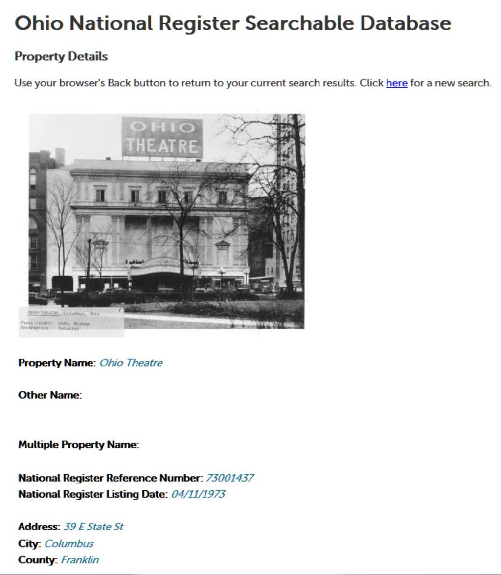 Not all properties have images; those that do not will display, no image available above the property name.