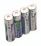 00 AA NiMH batteries (1800 mah, not applicable in Europe) Rechargeable AA NiMH kit - 4-port charger (230 VAC) and 4 rechargeable