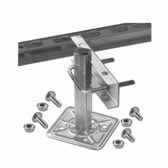 Under Floor U-Bolt Support Tablok Profile with Square Holes The under-floor U-bolt support is used to attach Tabok or standard brackets to round or square floor posts.