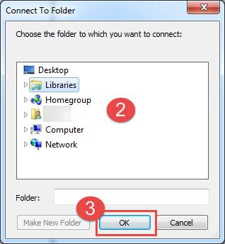 Select the preferred file folder location for ArcGIS project components.