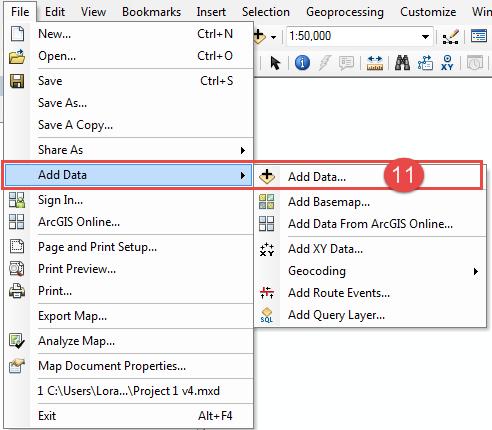 In ArcMap, select Add Data from File >