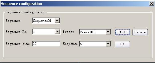 Fig 2.4.10. Input corresponding parameters, Click add to add sequence number.