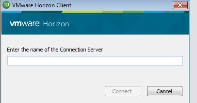 From the Start Menu or Desktop open the newly installed VMware Horizon Client software. 3.