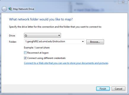 Accessing the VDI Directories From Any Campus Desktop. 1. From the start menu double click on the Computer icon. 2. Once the Computer window opens up, click on the Map Network Drive text.