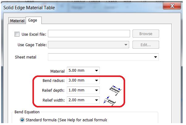 Defining Bend Properties Bend Radius Application- >Properties->Material Table->Bend Radius Tools->Variables->BendRadius
