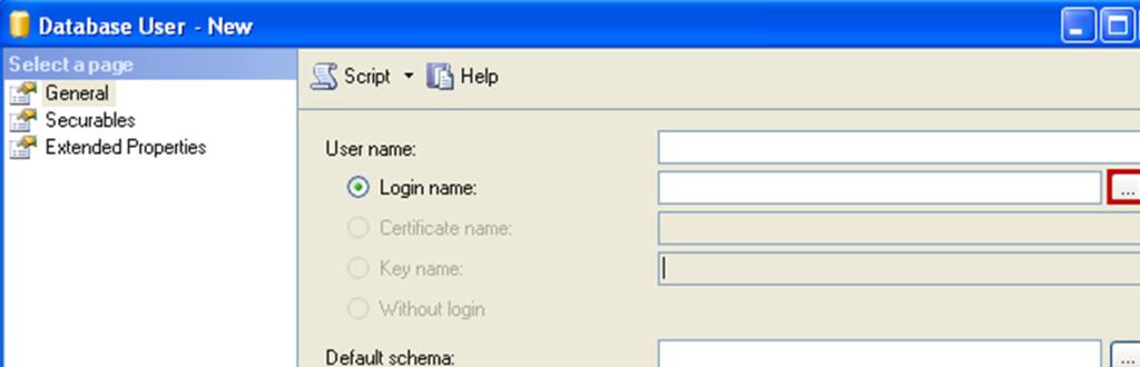 10. Press the ellipse at the end of the Login name field. 11. In the Select Login dialog box, click Browse. 12.