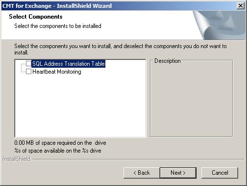 10. The Name Translation Table is stored within the CMT for Exchange database (nsf) by default. This is referred to as Dynamic Name Translation (recommended).
