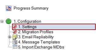 Section 4: Configuring Settings in CMT for Exchange CMT for Exchange collects and manages the settings essential in performing a successful migration.