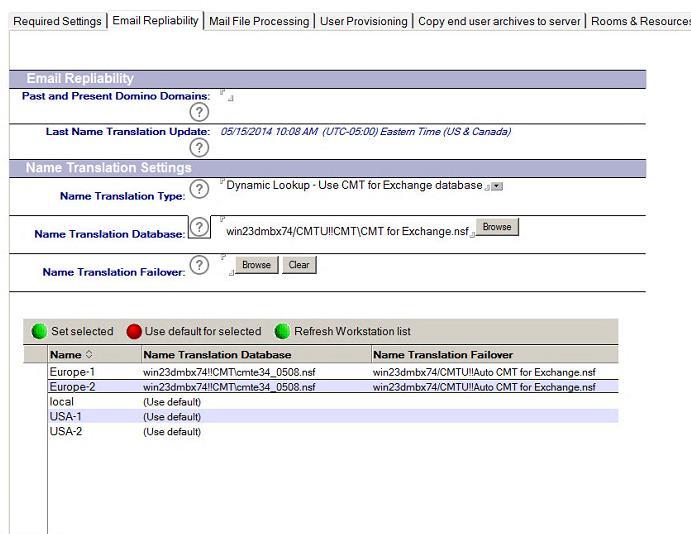 Settings Send Customer Status Report To Send Operator Status Report To Migration Status Report Path Create a combined report for multiple Migration Management databases (up to 5 additional)